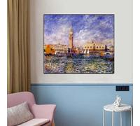 LTjiajuypd Il Palazzo Ducale di Pierre-Auguste Renoir Impressionismo paesaggio urbano dipinto a olio su tela Stampe paesaggio dipinto per parete 40x50cm Senza cornice
