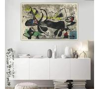 LTjiajuypd Joan Miro《The Dogs IV,1979》Stampe su tela surrealiste, pittura a olio, poster, immagine, sfondo, decorazione per la casa (70x100 cm/senza cornice)