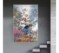 LTjiajuypd Konstantin Makovsky La musa della poesia Stampe su tela Pittura a olio Stampa artistica Poster Decorazione per la casa Soggiorno (70x110 cm)