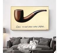 LTjiajuypd Magritte Famoso dipinto su tela This Is Not A Pipe, poster e stampe, quadri da parete per soggiorno, arredamento per la casa (40x60 cm/senza cornice)