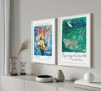 LTjiajuypd Marc Chagall Art Series Poster Stampa Quadri su Tela Decorazione per la casa per soggiorno e camera da letto Decorazione moderna Pittura (60x80cm-2 pezzi)