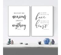 LTjiajuypd Moderna lettera d'amore murale filosofia di vita proverbio poster arte poster e stampe su tela dipinto decorazione soggiorno 50x75 cm-2 pezzi senza cornice