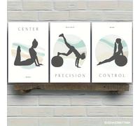 LTjiajuypd Nordic Canvas Space Artistic Tribute Pilates Wall Decor Minimalista Stile Arte Moderna per Soggiorno Decorazione della Casa (35x50cm-3 Pezzi)