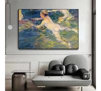 LTjiajuypd Opere di Joaqun Sorolla in spagnolo, poster e stampe, nuotatori, arte murale HD, dipinto su tela, soggiorno, decorazione per la casa, 70x100 cm, senza cornice