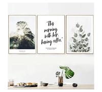 LTjiajuypd Poster in stile nordico, natura, paesaggio nordico, stampa artistica da parete, poster su tela, per soggiorno, arredamento moderno per la casa (50x75 cm, 3 pezzi)
