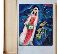 LTjiajuypd Quadro modulare Marc Chagall su tela, arte murale, pittura surrealista, stampa, poster nuziale, decorazione per la casa, soggiorno nordico, 30x45 cm, senza cornice