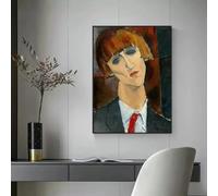LTjiajuypd Ritratto astratto di Juan Gris, opera d'arte di Modigliani, famoso poster, stampe su tela, dipinto, arredamento moderno per la casa, 70x110 cm, senza cornice.