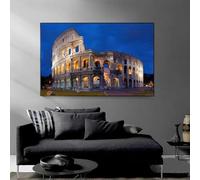 LTjiajuypd Roma Colosseo Italia Città famosa nel mondo Edificio Arte murale Poster e stampe Immagini per la stanza Decorazione della casa Tela Pittura 40x60cm Senza cornice