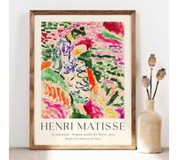 LTjiajuypd Stampa su tela Matisse retrò dipinto a olio astratto arte murale Matisse mostra acquerello poster Matisse decorazione finestra aperta (50x70 cm)