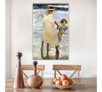 LTjiajuypd Stampe su tela Arte Joaquin Sorolla《Due sorelle, Valencia》Pittura a olio Opera d'arte Poster Quadro decorativo Decorazione da parete per la casa (80x120 cm/Senza cornice)