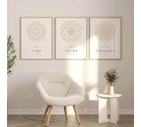 LTjiajuypd Stampe su tela Corano islamico Stampa su tela Minimalismo Calligrafia araba musulmana Poster da parete Decorazione moderna per la casa (60x80 cm - 3 pezzi)