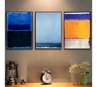 LTjiajuypd Stampe su tela, soggiorno, camera da letto, bar, arte classica, Mark Rothko, poster vintage, HD, decorazione da parete, tela, 40x55 cm, 3 pezzi, senza cornice