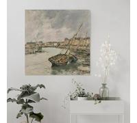 LTjiajuypd Trouville The Port di Eugene Boudin Stampe su tela Poster Foto Immagine Pittura Poster Decorazione per la casa 50x50cm Senza cornice