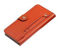 LTLGHYL Custodia per iPhone 13 Pro Max/13 Pro/13, in vera pelle bovina, con porta carte di credito, funzione cavalletto, custodia pieghevole in morbido TPU, giallo, 13 6,1 pollici