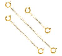 LTMMC Estensore per collane dorate, 3 pezzi, estensione per collane da 3/5/8 cm, con chiusura a moschettone, per la creazione di gioielli, collane, bracciali e cavigliere in oro