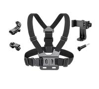 LTMSAQRS Compatibile con GoPro Hero, Insta360, SJCAM, DJI Osmo Supporto for Fascia Toracica Clip for Telefono Rotazione a 360°