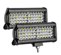 LTPAG Faro da Lavoro, 7'' 288W 28800lm Faretto Faro - 96 LEDs Flood Luci da Lavoro a led - Fendinebbia Luci Off Road IP68 impermeabile 6000K Bianco - per Off Road Moto 4WD SUV ATV UTV Camion