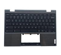 LTPRPTS Ricambio per Lenovo 100e Chromebook 2nd Gen 81MA Laptop Upper Case Palmrest Keyboard Assembly Part 5CB0T79741 Nero