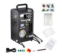 LTQ Vapor Rosin Press da 10 tonnellate,Pressa termica idraulica manuale con piastre doppie da 3,5 x 3,1 pollici, controllo digitale preciso della temperatura (LCD), adatta per presse termiche manuali