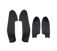 LTQSIV 4 Pezzi Di Rivestimento In Pelle Per Maniglie Portiere E Braccioli Per Nissan Per Qashqai J11 2016 2017 2018(Black-blue line)