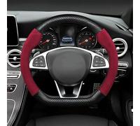 LTQSIV Auto Copri Volante per Mercedes per Benz AMG A B C E Classe S W221 GLA GLB GLC CLA CLS Coprivolante per Auto da 38 Cm Accessori per Auto(Rosso)