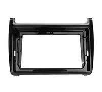 LTQSIV Cornice Per Pannello Stereo Fascia Per Cruscotto Autoradio 2 DIN Da 9 Pollici Per VW Per Polo 2009+ Pannello Stereo Montaggio Mascherina Supporto Console Centrale(Matte black)