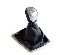 LTQSIV Per Ford Per Focus 2 MK2 FL C-MAX 2006-2011 MK3 MK4 MK7 Per Galaxy ABS Pomello Del Cambio Auto Leva Del Cambio Gaitor Boot Cover(Silver-6Speed-Big)
