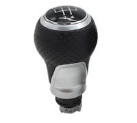 LTQSIV Per VW Per Golf 5 6 MK5 MK6 Per Jetta 2005-2010 2011 2012 2013 2014 Pomello Del Cambio A 5/6 Velocità Cuffia In Pelle(R12345 Silver Knob)