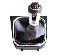 LTQSIV Per VW Per Golf 6 MK6 GTI GTD R20 2009-2013 Pomello Del Cambio 5 6 Velocità Manuale Auto Leva Del Cambio HandBall Cuffia Cuffia(6 Speed-Red)