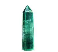 LTRAJUYNH 1 Pezzo da 18-19 cm di Pietra di a pilastro di Fluorite Verde, obelisco di Quarzo Verde, Bacchetta di