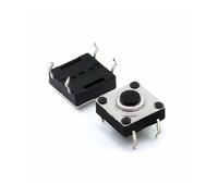 LTRAJUYNH 10PC TS-I007 Interruttore Touch 4 Quattro Pin 10 * 10 * 5 Verticale Plug-in Maniglia portiera Auto Nero Piccolo Pulsante Chiave