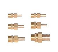 LTRAJUYNH 1pc Brass 1/2" Male Swivel Thread To 19mm Hose Barb Bulkhead Brass Barbed Pagoda Pipe Joint Fittings