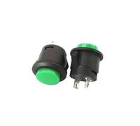 LTRAJUYNH 5PCS Green Cassette Inching Switch Button Switch Button R13-507 16mm Round Since The Reset Switch