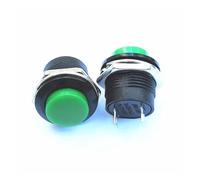 LTRAJUYNH 5PCS R13-507 Series Green Push Button Switch 16 mm Since The Reset Circular Button Switch