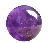 LTRAJUYNH Amethyst Crystal, Gemstone Ball, Crystals And Gemstones, Rock, Gem Sphere, Wiccan Altar Table, Witchy Office Decor, Spiritual,45mm