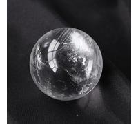 LTRAJUYNH Clear Quartz Crystal Sphere Ball Gemstone Feng Shui Collection Pocket Decorative Stone,80mm