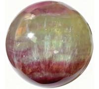 LTRAJUYNH Crystal Ball, Fluorite Colored Fluorite Crystal Ball Quartz Crystal Ornaments Feng Shui Ball for Home Living Room And Bedroom Decoration,50mm