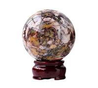 LTRAJUYNH Crystal Dragon Pattern Geode Ball Stone Polished Home Living Room Porch Decoration Feng Shui Ball Ornaments,6~6.5cm