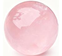 LTRAJUYNH Rose Quartz Crystal Spheres, Rare Protective Stone Balls Powder Crystal Glass Sphere Decor Chic Desktop Adornment Elegant Home Office Bedroom for, Feng Shui,20mm