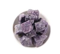 LTRAJUYNH Rough Stones Assorted Crystals Amethyst Lepidolite for Candle Making Succulent for Plants Indoor Vase Filler,100g