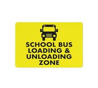 LTRAJUYNH School Zone School Bus Loading Zone Alert at Play Metal for Campus Crosswalk Traffic Warning Sign (8 X 12 inch)