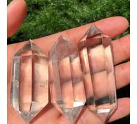 LTRAJUYNH Stone White Crystal Double-Sided Tip Column Crystal Magic Repair Crystal Quartz Stone(1000g)