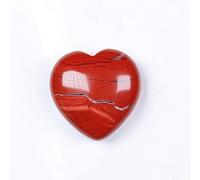 LTRAJUYNH Various Materials Gemstones Rose Quartz Crystals Love Heart Shaped Amethyst Home Decoration (Color : Red Jasper)