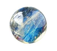 LTRAJUYNH Yellow Crystal Ball,Melting Smelt Quartz Sphere with Stand,Beautiful Gemstone Scrying for Healing/Divination/Chakra Balance/Yoga,90mm/3.5in