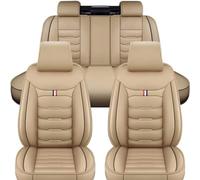 LTSRLL Auto Set Coprisedili per al-Fa Romeo Giulietta Q4 159 Mito 4C 156 147, Pelle Copri-Sedile Impermeabile Coprisedili Fodere Anteriori e Posteriori Protezioni Accessori,B/Beige