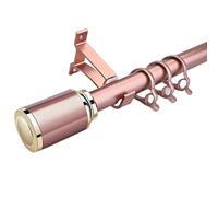 LTSRLL Bastone per Tende Singolo Spesso da 0,28 Cm Asta per Tende Divisoria con Puntale Cilindrico A Contrasto(Rose,130cm/4.2ft)