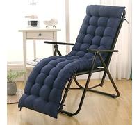 LTSRLL - Cuscino per sdraio da giardino 170x48 cm, morbido, antiscivolo, cuscino per sedia a sdraio, chaise longue, per interni, sedia a dondolo, tatami, spesso, con lacci