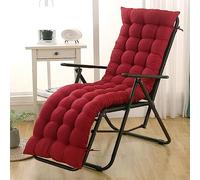 LTSRLL - Cuscino per sdraio da giardino 170x48 cm, morbido, antiscivolo, cuscino per sedia a sdraio, chaise longue, per interni, sedia a dondolo, tatami, spesso, con lacci