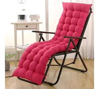 LTSRLL Cuscino per sedia a sdraio, 155 x 48 cm, morbido e antiscivolo, per giardino, patio, sedia a dondolo, cuscino spesso per sedia reclinabile con lacci