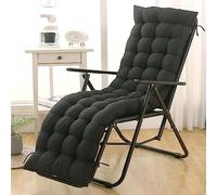 LTSRLL Cuscino per sedia a sdraio, 170 x 53 cm, morbido e antiscivolo, per giardino, patio, sedia a dondolo, cuscino spesso per sedia reclinabile con lacci